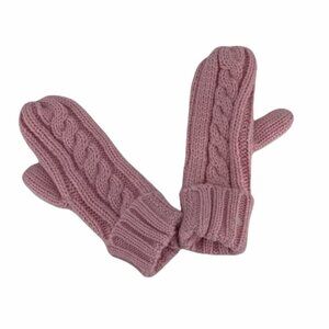 NWOT Pink knit mittens gloves